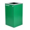 Alpine Industries 87 Gal. 3-Stream Steel Blue Recycling, Green Compost, and Black Commercial Trash Can Station ALP4450-BLK-KIT32 - alternate 6